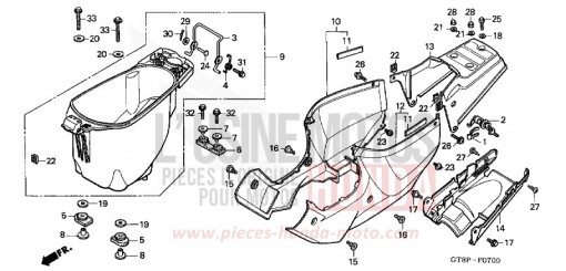 COMPARTIMENT A BAGAGES/HOUSSE DE CARROSSERIE PK50MP de 1993